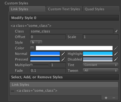 Link Styles Inspector
